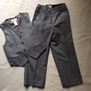 Janie and Jack grey wool vest and pants 5